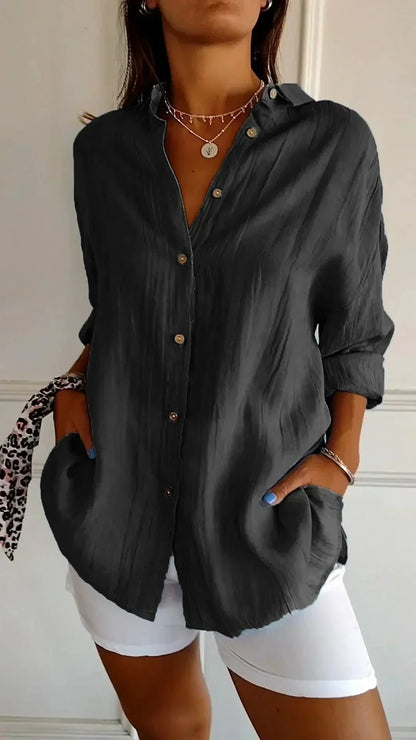 Blusa Mujer de Algodón Calidad Superior Ajuste Clásico