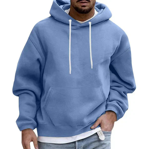 Sudadera Hombre con Capucha Algodón Oversize y Cordón Ajustable