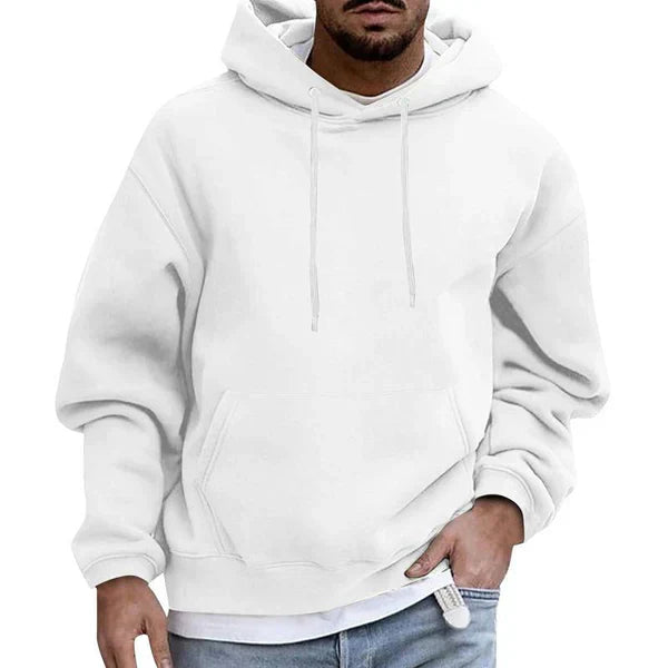 Sudadera Hombre con Capucha Algodón Oversize y Cordón Ajustable