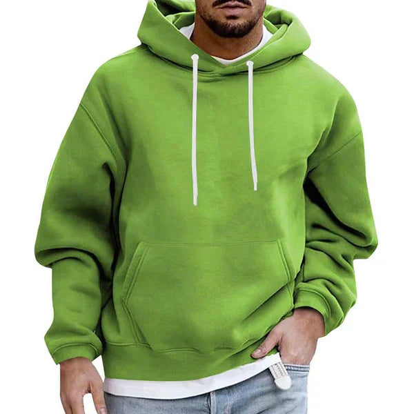 Sudadera Hombre con Capucha Algodón Oversize y Cordón Ajustable