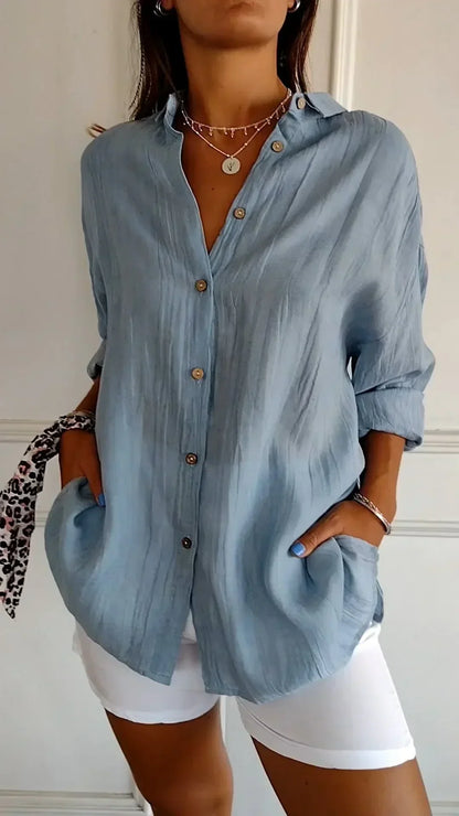 Blusa Mujer de Algodón Calidad Superior Ajuste Clásico