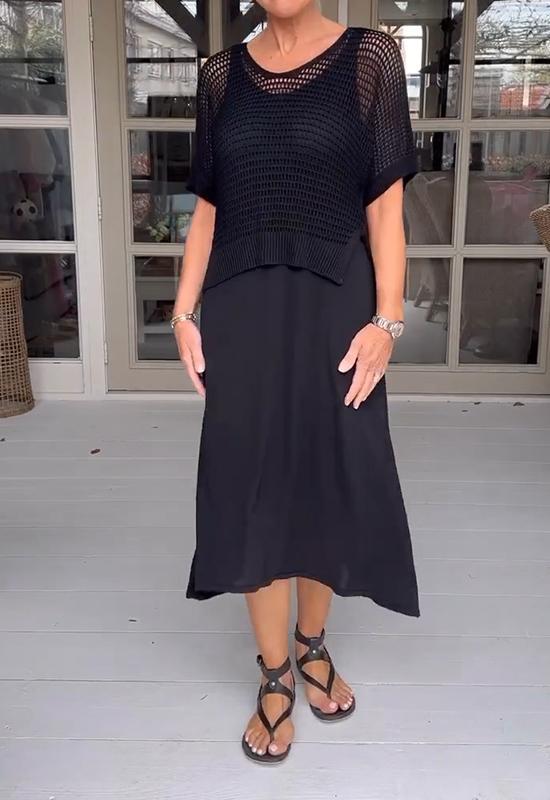 Conjunto Mujer de Vestido y Blusa Ligera Estilo Casual