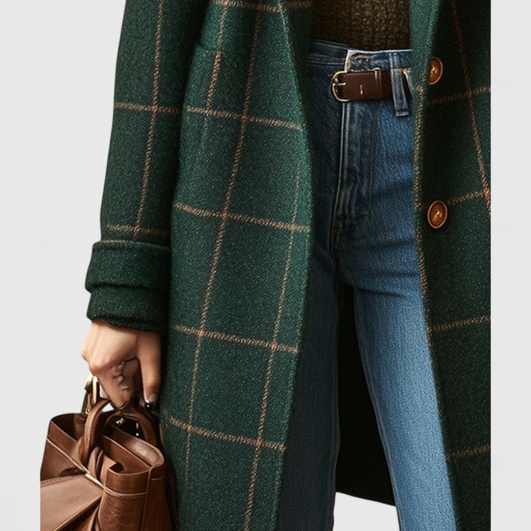 Abrigo Largo Mujer de Lana Clásico Invierno Ajuste Regular