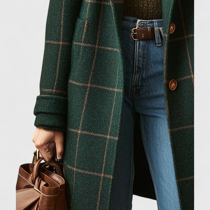 Abrigo Largo Mujer de Lana Clásico Invierno Ajuste Regular