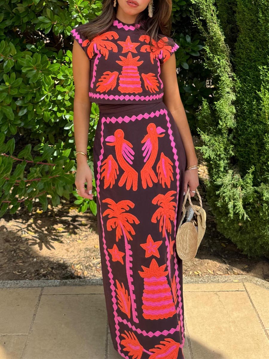 Conjunto Mujer y Falda Estampados