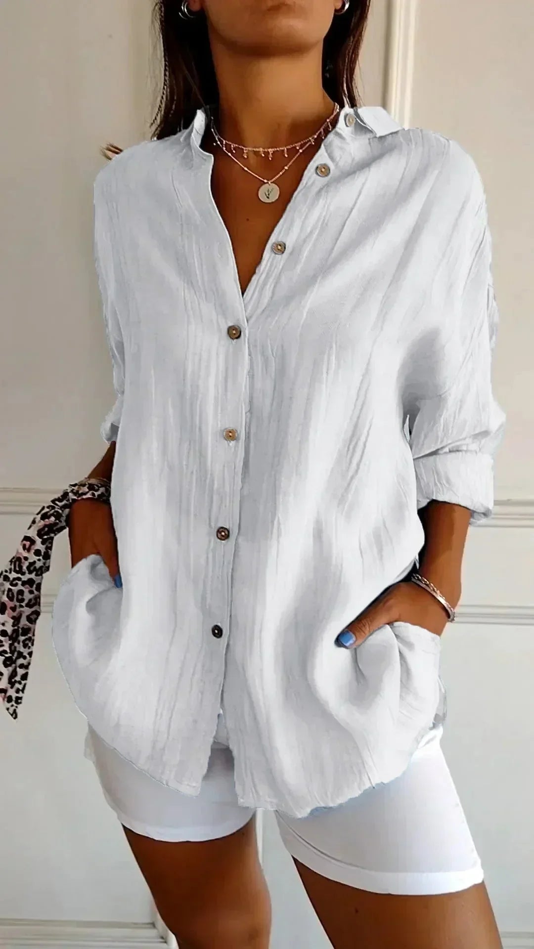 Blusa Mujer de Algodón Calidad Superior Ajuste Clásico