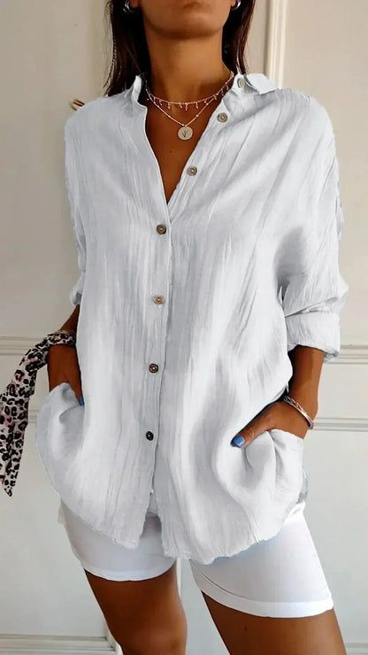 Blusa Mujer de Algodón Calidad Superior Ajuste Clásico