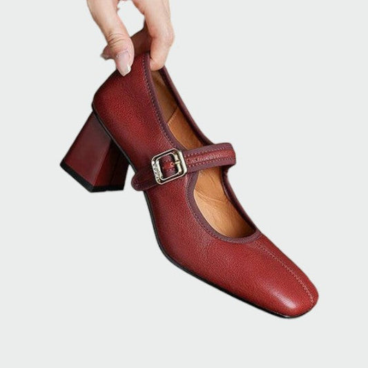 Zapatos Mary Jane Mujer Tacón Grueso Elegante - Mavetta