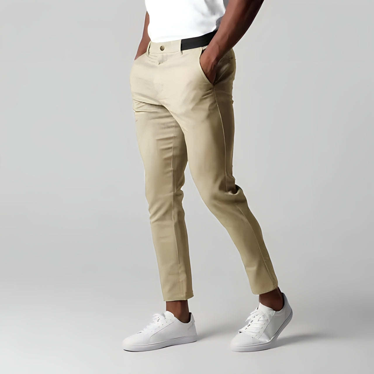 Pantalones chinos hombre elastico comodos corte moderno diario - Mavetta