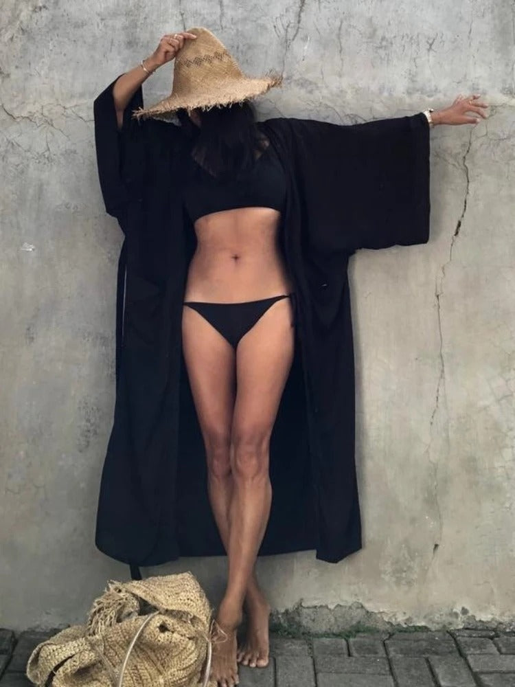 Kimono Largo Mujer de Verano con Cinturón Ajustable - Mavetta