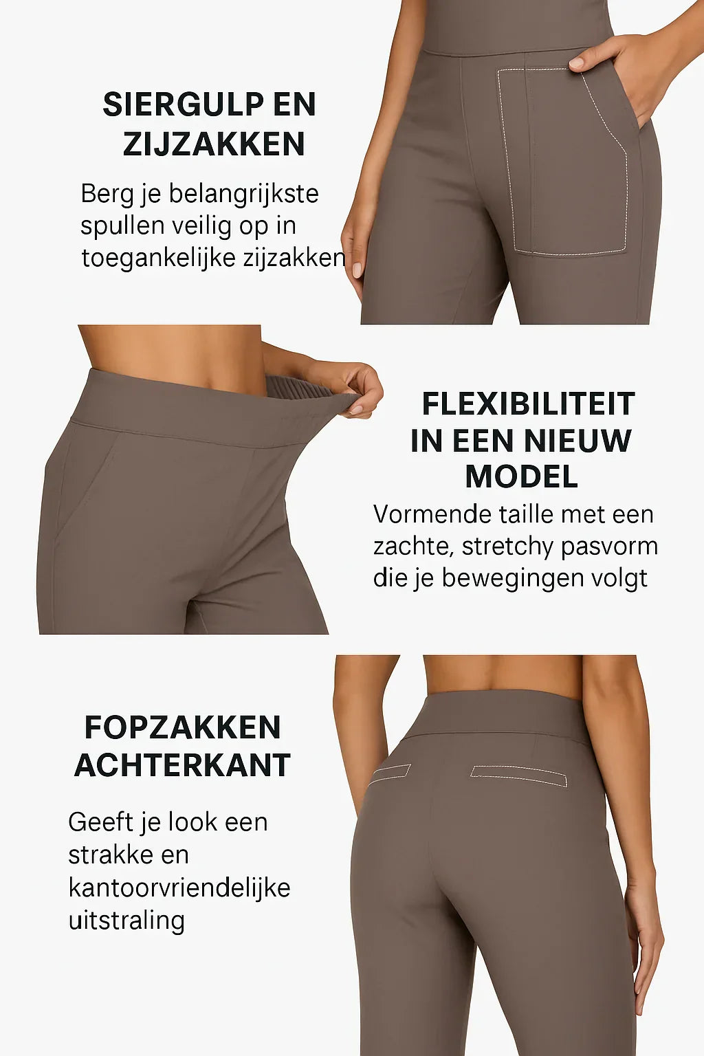 Pantalones Mujer Algodón Elástico Corte Cómodo