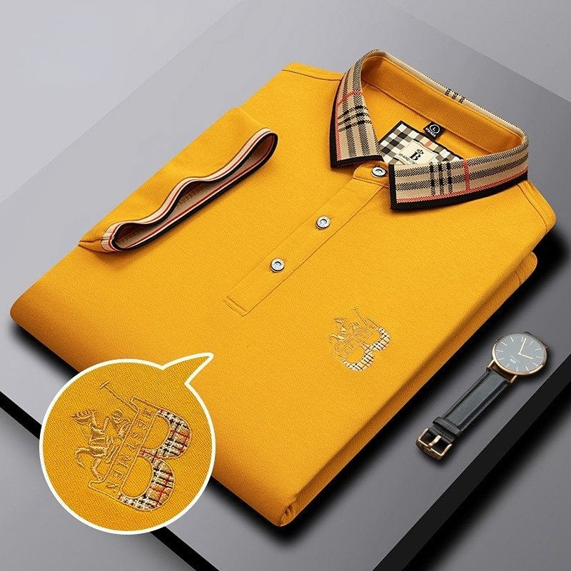 Polo Hombre Algodón Cuello Contraste Estilo Informal