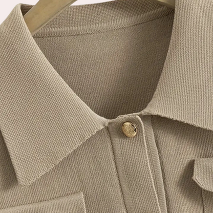 Vestido camisero Mujer Largo Manga Larga Botones