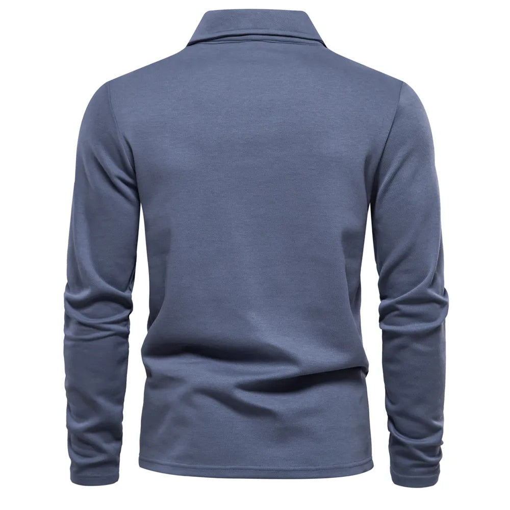 Camisa Hombre Casual Manga Larga Cuello Clasico