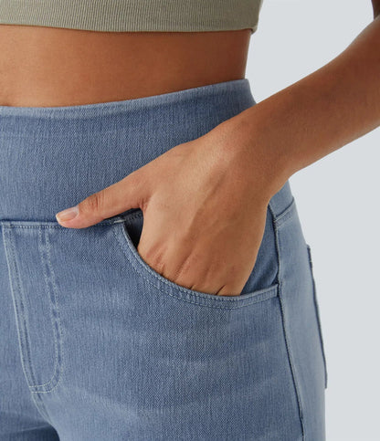 Pantalón Mujer Cintura Alta Corte Ancho Diseño Suelto