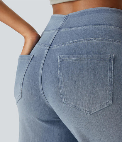Pantalón Mujer Cintura Alta Corte Ancho Diseño Suelto
