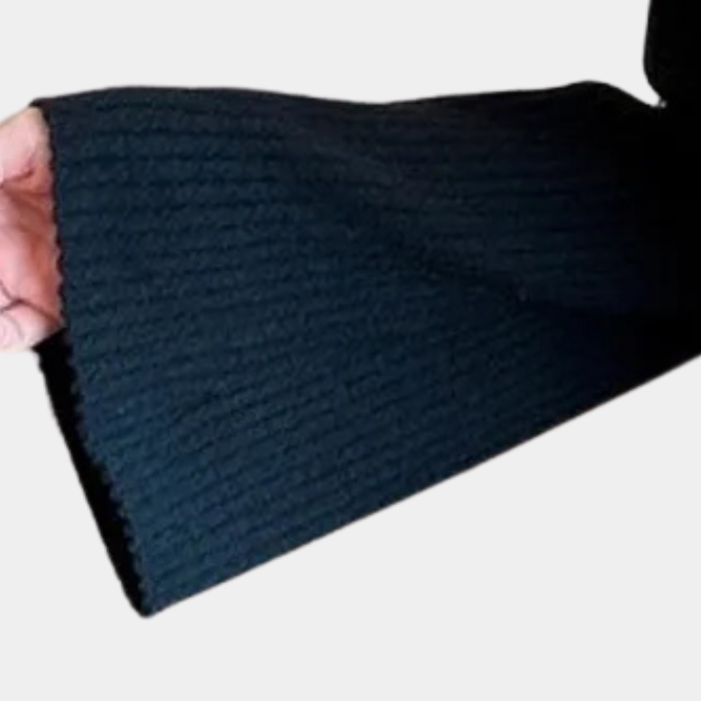 Jersey Mujer de Punto Canalé con Hombros Descubiertos