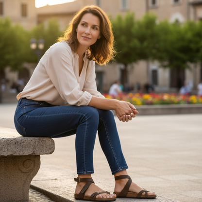 Sandalias Planas Mujer Tiras Ajustables Casual