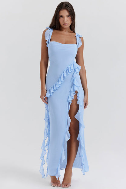 Vestido maxi mujer ligero gasa fluido verano