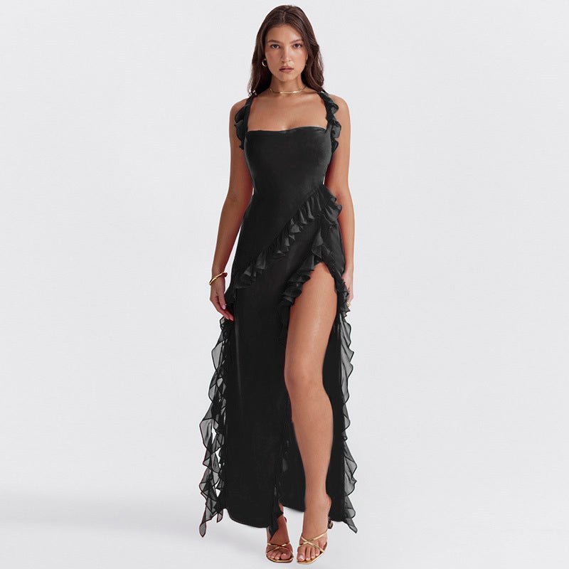 Vestido maxi mujer ligero gasa fluido verano