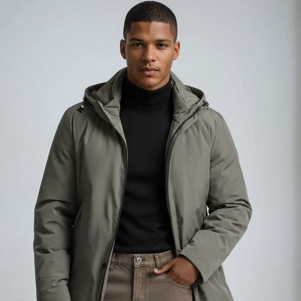 Chaqueta hombre invierno acolchada confortable y cálida