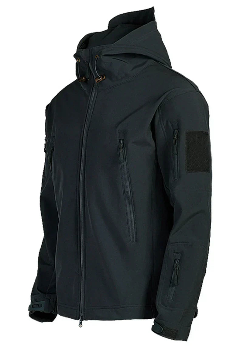 Chaqueta táctica hombre con capucha y bolsillos funcionales