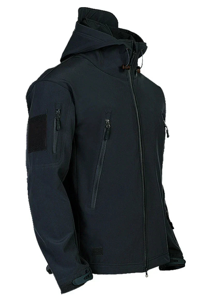 Chaqueta táctica hombre con capucha y bolsillos funcionales
