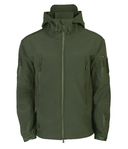 Chaqueta táctica hombre con capucha y bolsillos funcionales