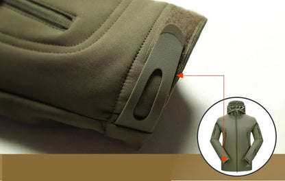 Chaqueta táctica hombre con capucha y bolsillos funcionales