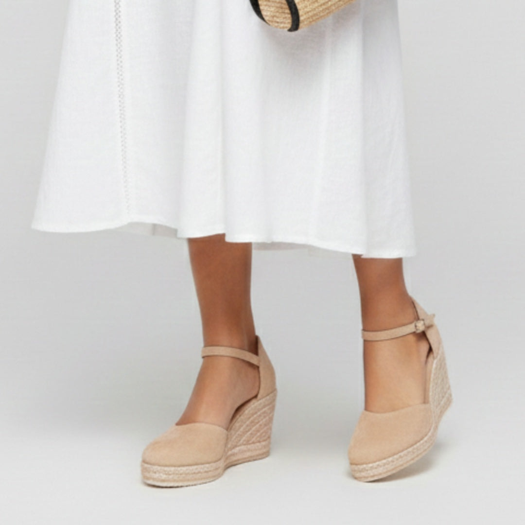 Alpargatas Mujer Cuña Tira Tobillo Espadrilles