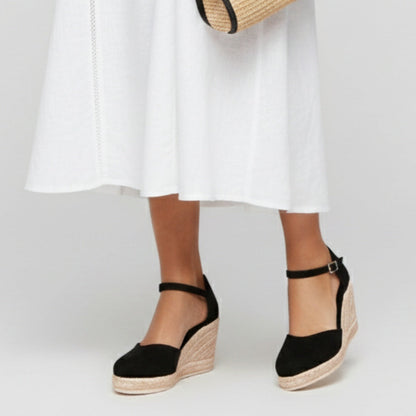 Alpargatas Mujer Cuña Tira Tobillo Espadrilles