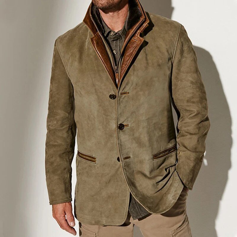 Chaqueta Hombre de Cuero Vintage Estilo Clasico Resistente - Mavetta