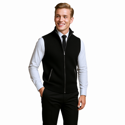 Chaleco Unisex de Punto con Cremallera Integral