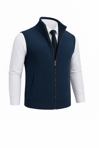 Chaleco Unisex de Punto con Cremallera Integral