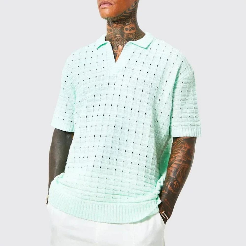 Polo hombre casual moderno de algodón ajuste regular