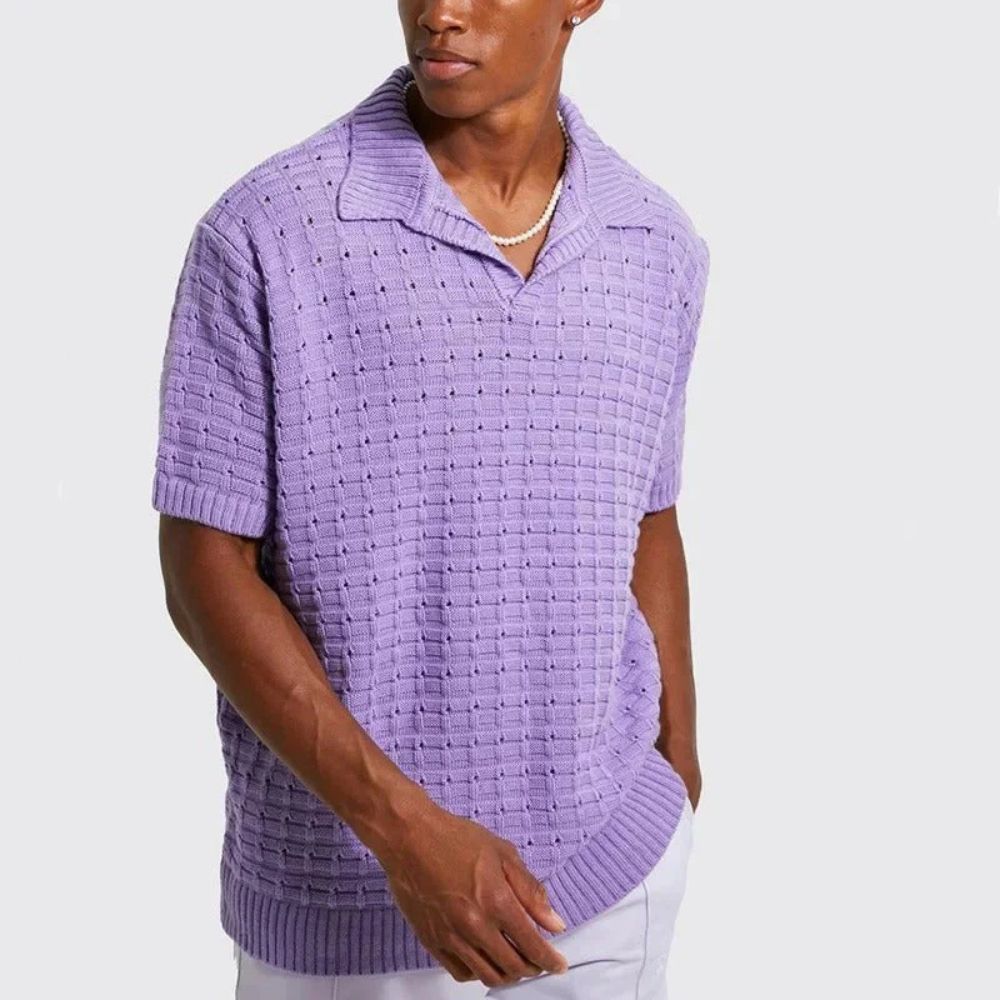 Polo hombre casual moderno de algodón ajuste regular