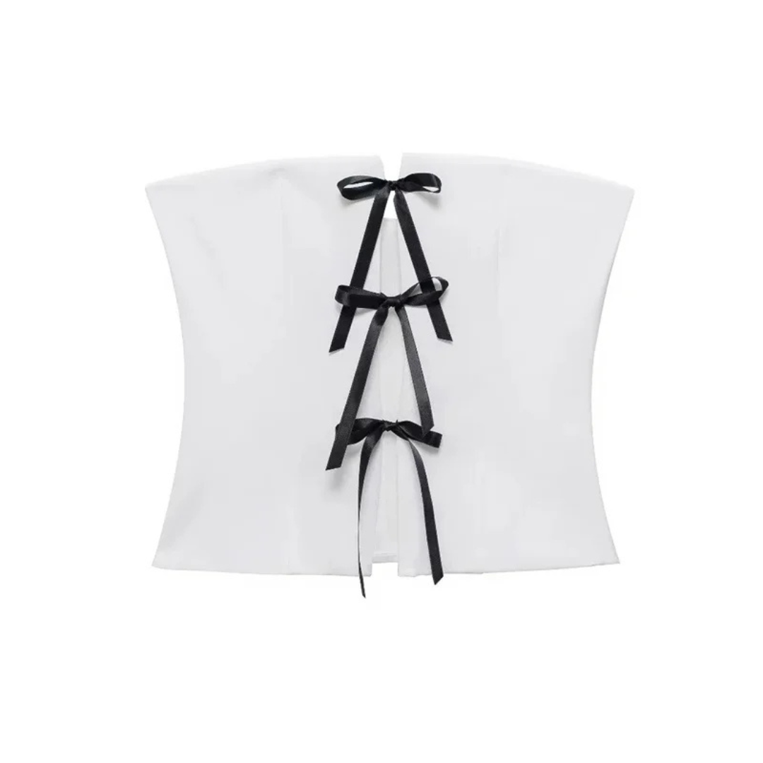 Bandeau Mujer de Corsé con Cierre de Lazos