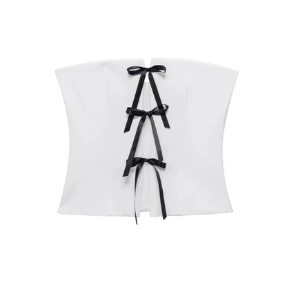 Bandeau Mujer de Corsé con Cierre de Lazos
