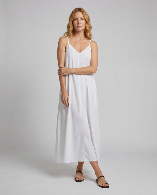 Vestido Largo Mujer Lencero Tirantes Escote en V - Mavetta