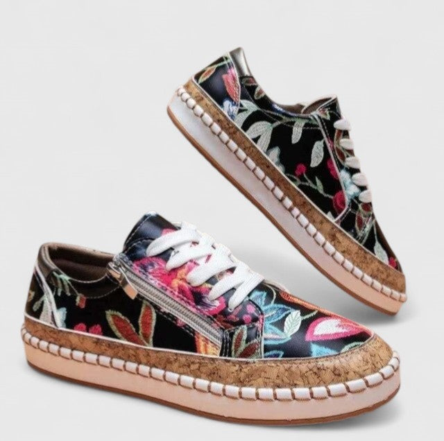 Zapatillas Plataforma Mujer Estampadas con Cordones - Mavetta