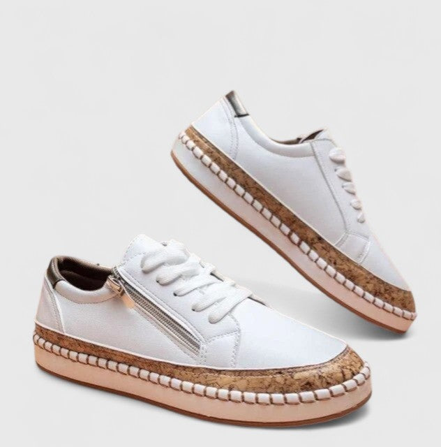 Zapatillas Plataforma Mujer Estampadas con Cordones