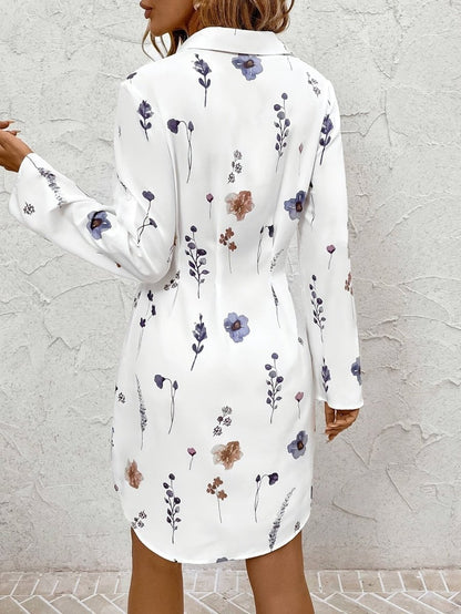 Vestido Mujer Floral Gasa Corte Fluido Estilo Romántico