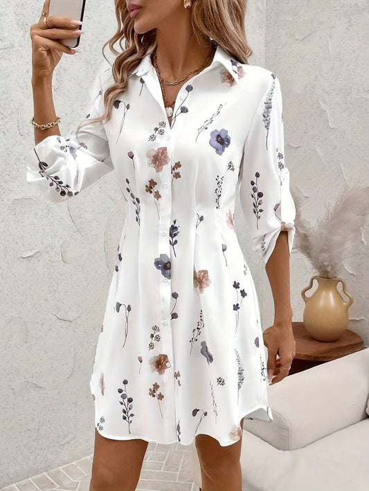 Vestido Mujer Floral Gasa Corte Fluido Estilo Romántico - Mavetta
