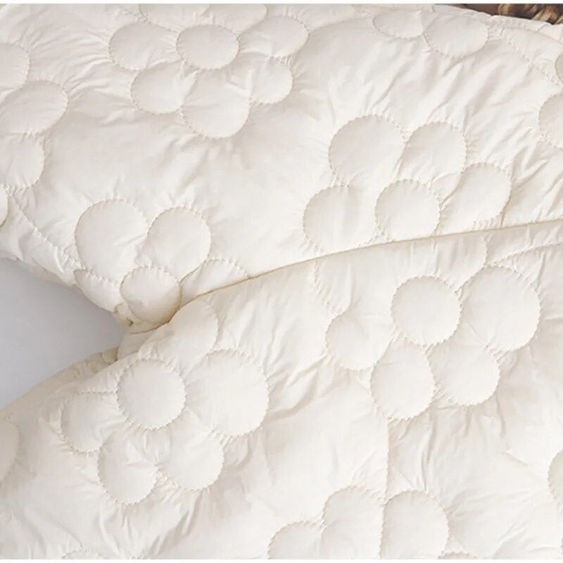 Abrigo Mujer Invierno Tela Estampada Flores Prensadas