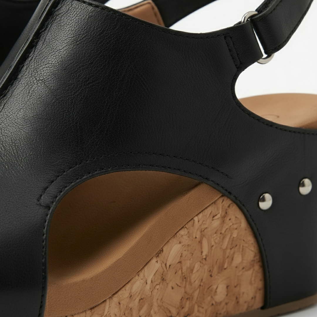 Sandalias Cuña Mujer Plataforma Corcho Tira Trasera