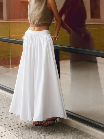 Conjunto Mujer Falda Maxi Plisada y Estilo Bohemio
