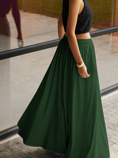 Conjunto Mujer Falda Maxi Plisada y Estilo Bohemio