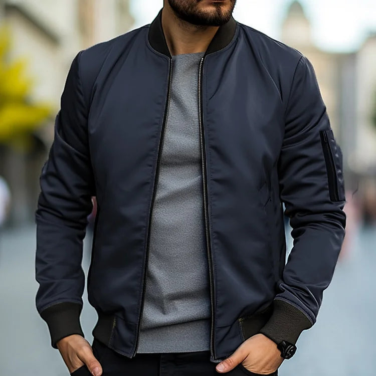 Chaqueta bomber hombre de cuero estilo Hayes