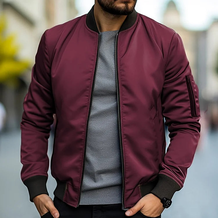 Chaqueta bomber hombre de cuero estilo Hayes