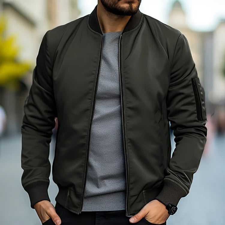 Chaqueta bomber hombre de cuero estilo Hayes